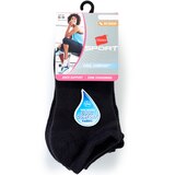 Hanes Women's Sport Cool Comfort No Show Athletic Socks, Black, 3 Pairs, thumbnail image 1 of 1