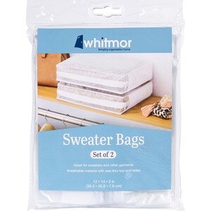 Whitmor - Bolsas para guardar suéteres, 12"x14"x3"
