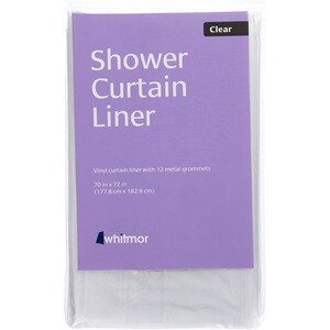 Whitmor Shower Curtain Liner Clear