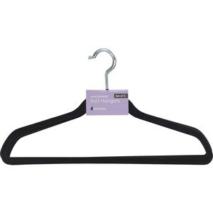 Whitmor Spacemaker Suit Hangers Set Of 5, Black - 5 Ct , CVS