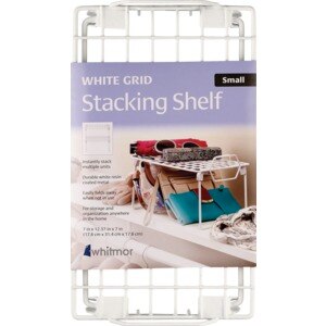 Whitmor White Grid Stacking Shelf , CVS