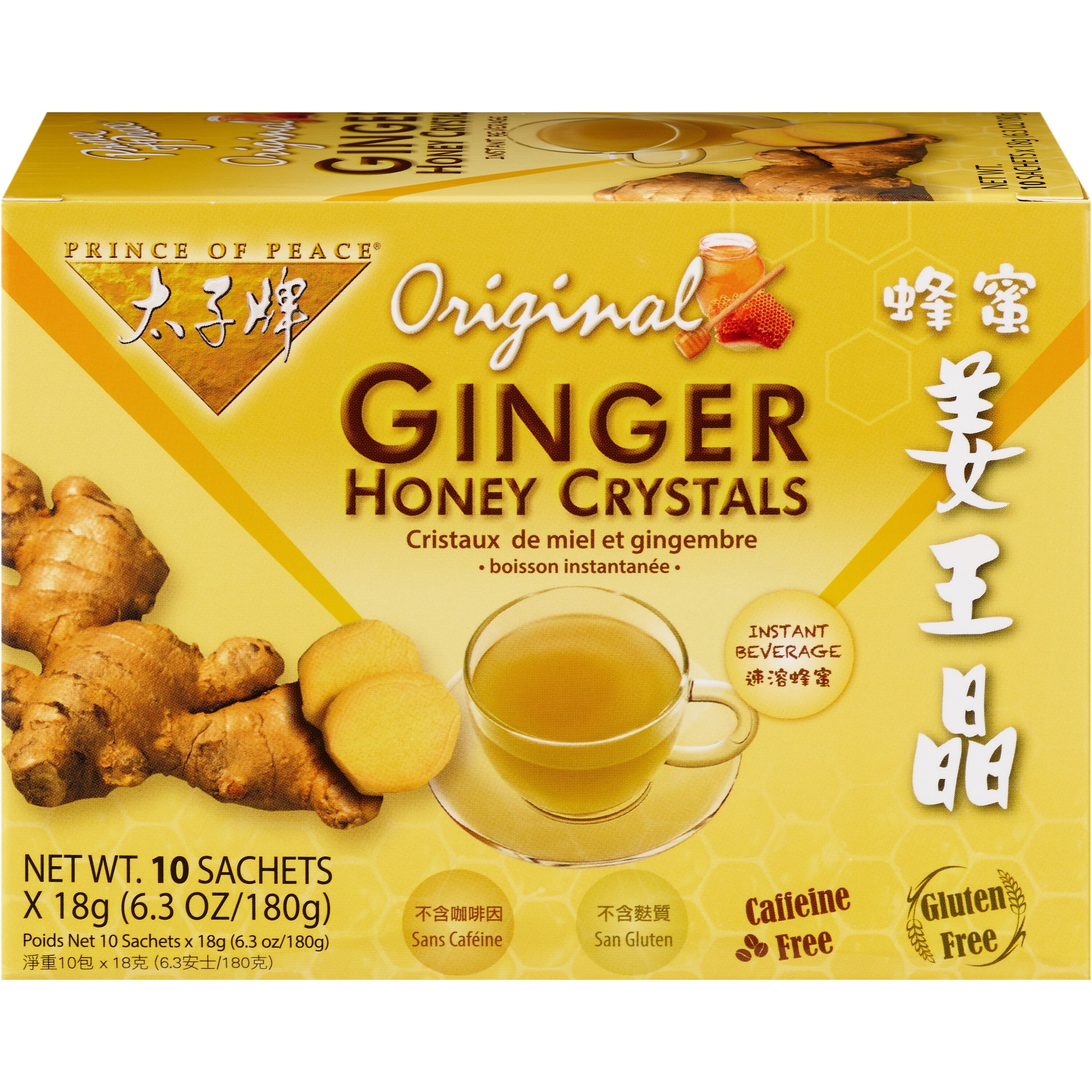 Prince Of Peace Ginger Honey Crystals, Original, 10 Ct - 6.3 Oz , CVS
