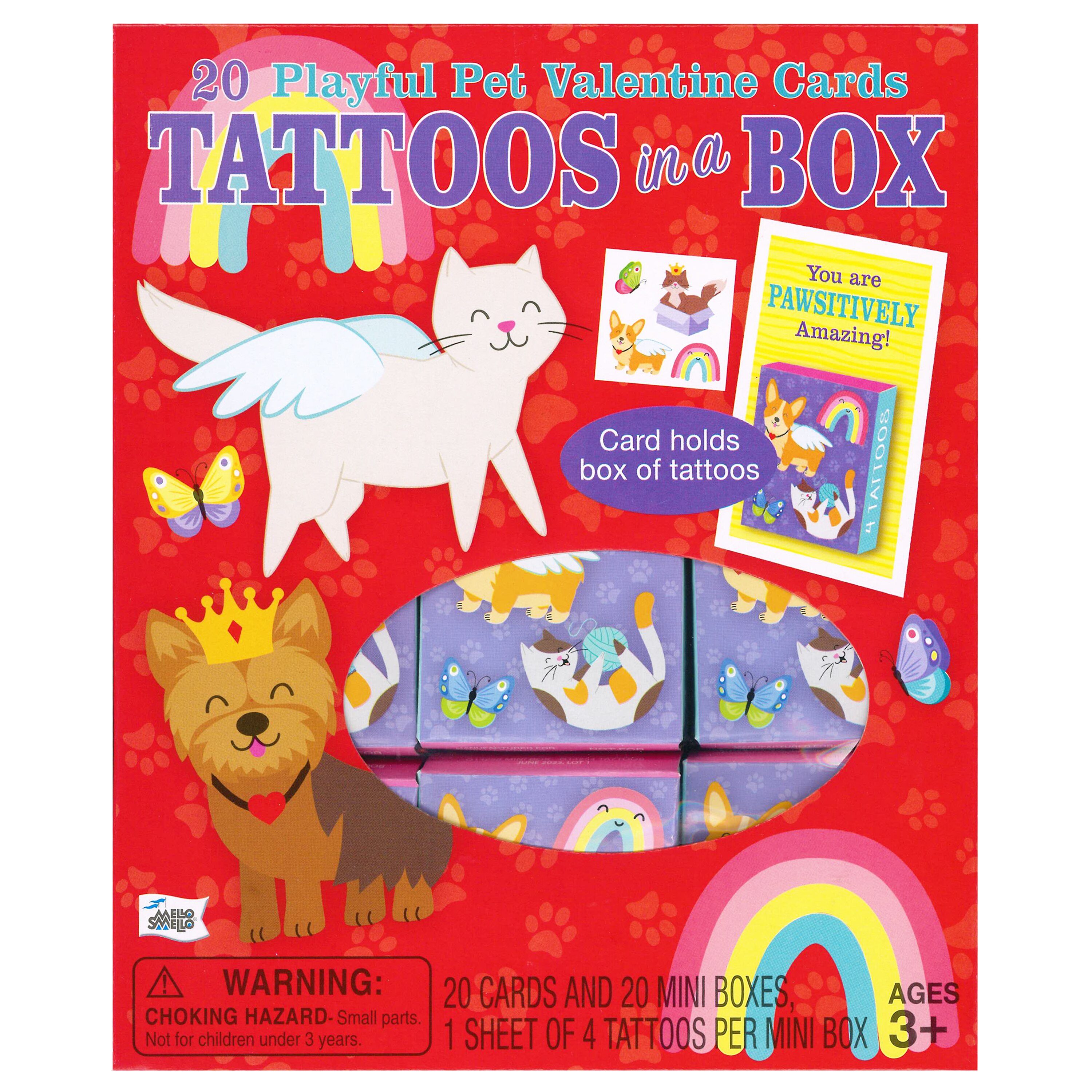 Mello Smello Valentine's Playful Pets Tattoo Minibox - 1 , CVS