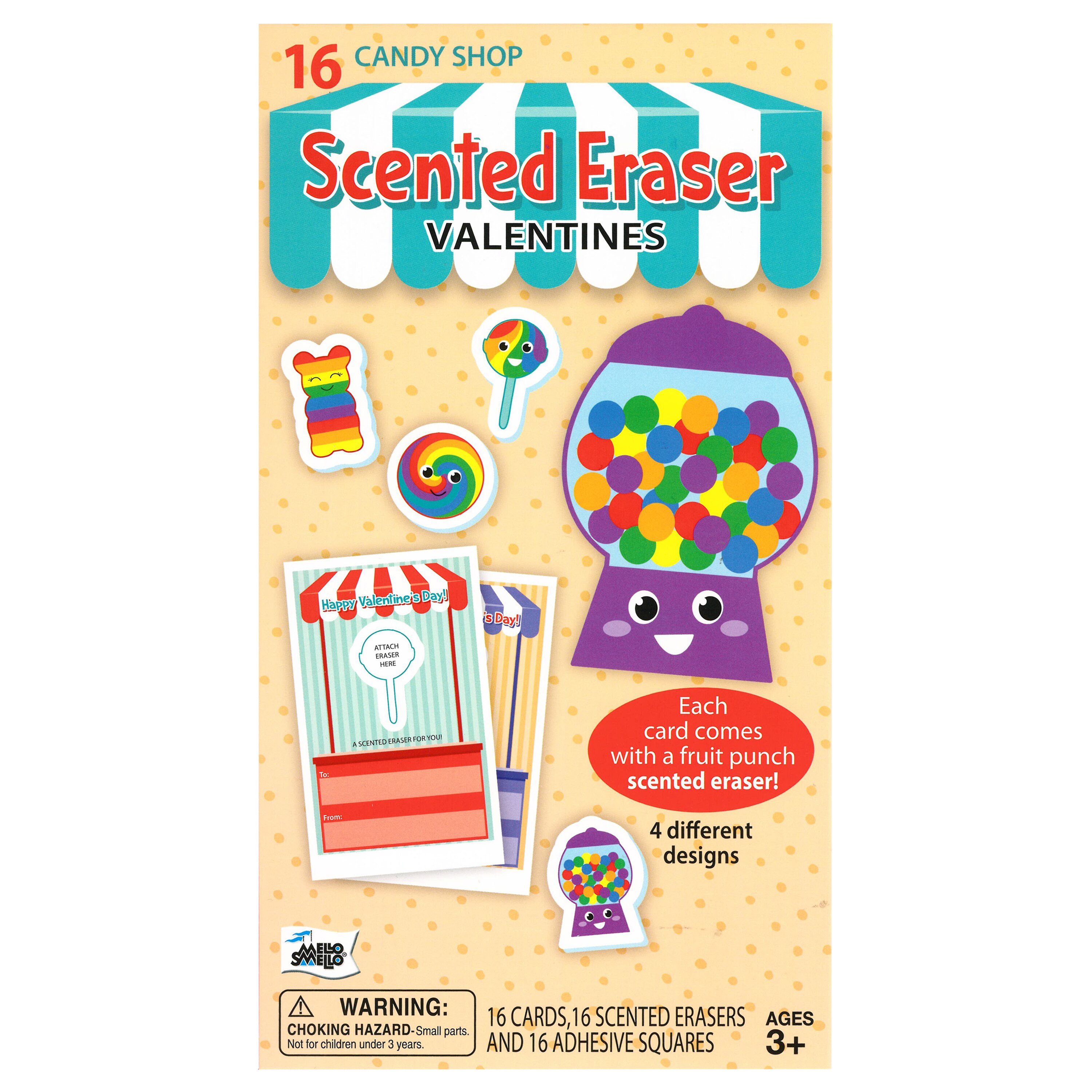 Mello Smello Valentine's Candy Shop Scented Erasers, 16 Ct , CVS