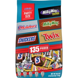 SNICKERS, TWIX & More Minis Assorted Chocolate Candy Bars, 40oz Bag