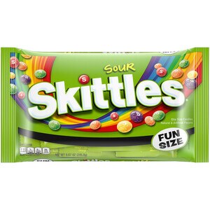 Skittles Sour Fun Size Candy Bag, 8.67 OZ