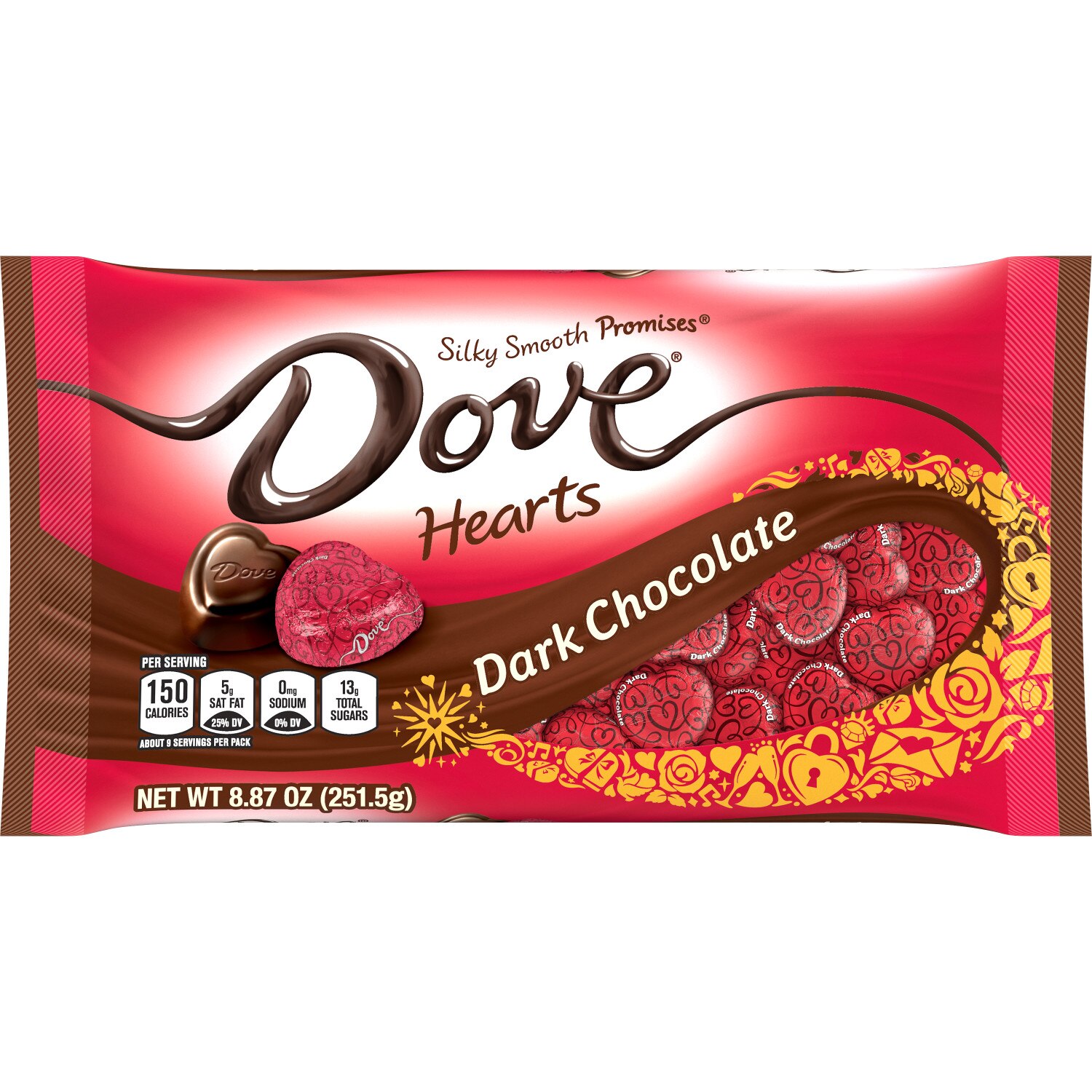 Dove Chocolate Dove Promises Dark Chocolate Valentines Day Candy Gifts, 8.87 Oz , CVS