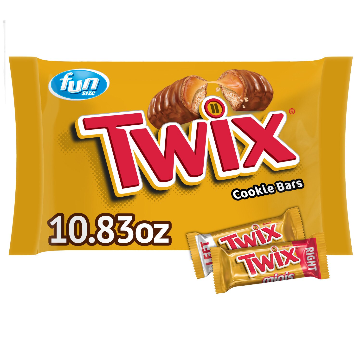 TWIX Caramel Chocolate Cookie Candy Bars, 10.83 oz.