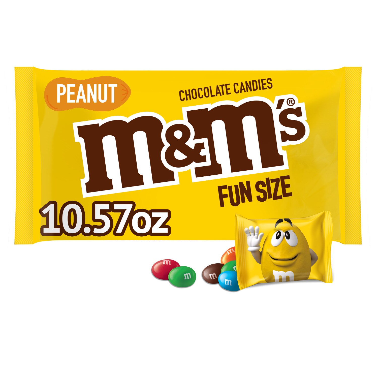 M&M'S Peanut Milk Chocolate Fun Size Candy Bag, 10.57 Oz , CVS