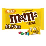 M&M'S Peanut Milk Chocolate Fun Size Candy Bag, 10.57 oz, thumbnail image 1 of 12
