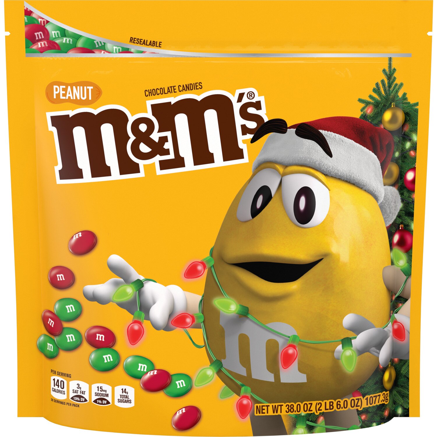 M&M'S Peanut Milk Chocolate Candy, Share Size Bag, 3.27 oz Ingredients -  CVS Pharmacy