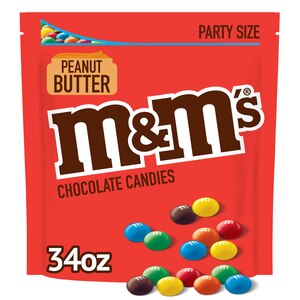 M&M'S - M&M'S, Chocolate Candies, Peanut Butter, Party Size (34 oz), Shop