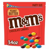 M&M'S Peanut Butter Milk Chocolate Candy, Party Size, 34 oz Bag, thumbnail image 1 of 3