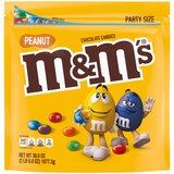M&M'S Peanut Milk Chocolate Candy, Party Size, 38 oz Bag, thumbnail image 2 of 9