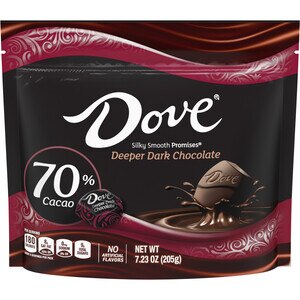 DOVE PROMISES Deeper Dark Chocolate 70% Cacao, 7.23 OZ