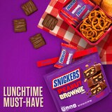 Snickers Peanut Brownie Squares Fun Size Chocolate Candy Bars, Sharing Size Bag, 6.61 oz, thumbnail image 5 of 9
