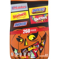 Snickers, Skittles, Starburst & 3 Musketeers Assorted Bulk Halloween Candy Variety Pack, 260 ct, 80.36 oz