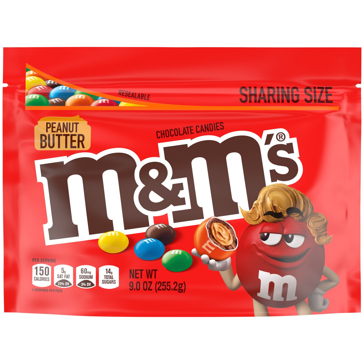 M&M'S Peanut Butter Milk Chocolate Candy, Sharing Size, 9 Oz , CVS