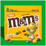 M&M'S Peanut Milk Chocolate Candy, Family Size, 18.08 oz, thumbnail image 2 of 8