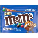 M&M'S Pretzel Milk Chocolate Candy, Sharing Size, 7.4 oz Resealable Bag, thumbnail image 1 of 7