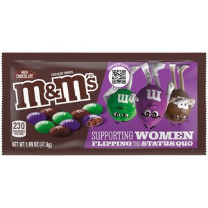 M&M'S Limited Edition Milk Chocolate Candy, featuring Purple Candy, Bag,1.69 oz