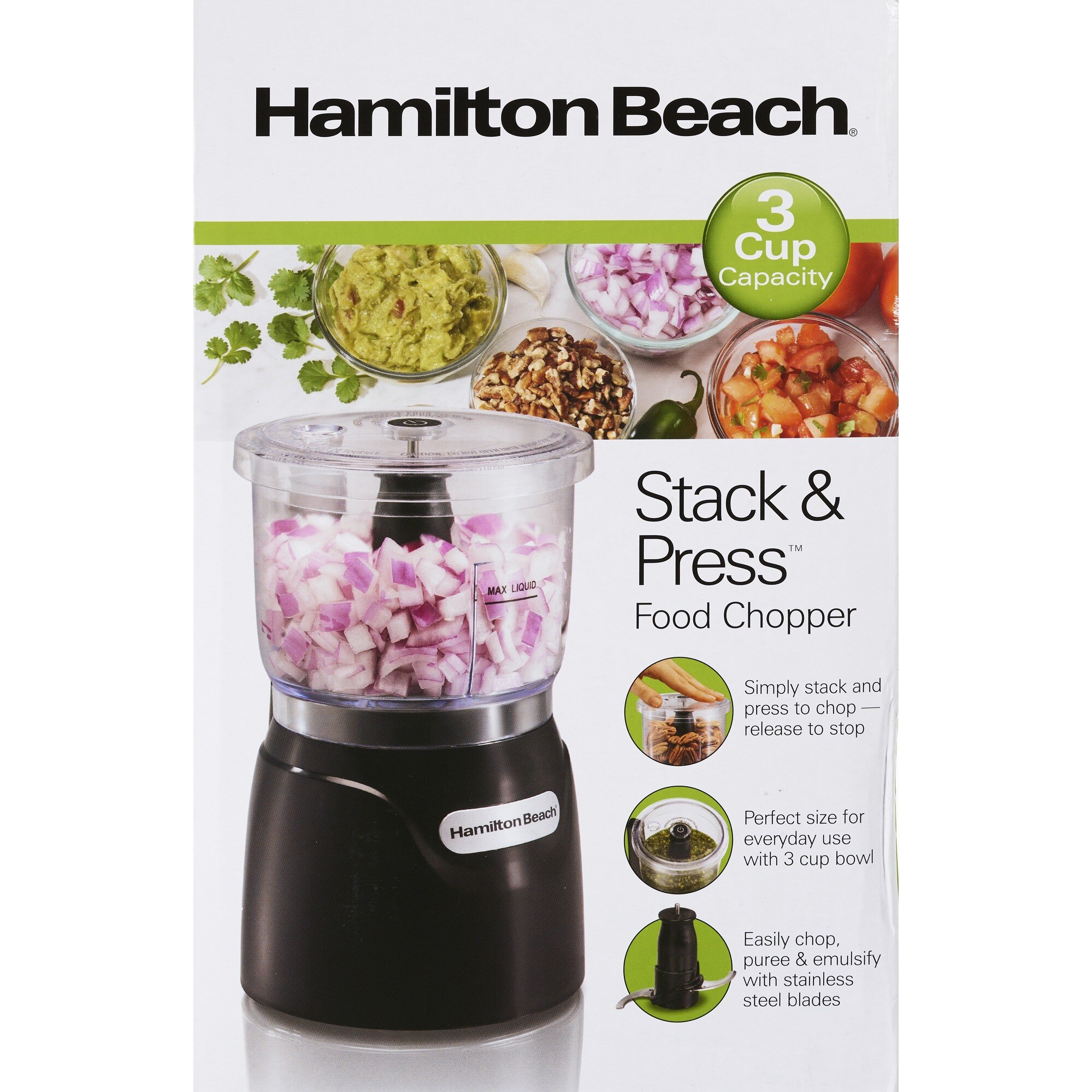 Hamilton Beach 3 Cup Mini Food Processor Vegetable Chopper w/ Cord