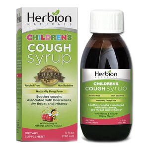 Herbion Naturals Children's Cough Syrup with Honey & Natural Cherry Flavor, 5 OZ