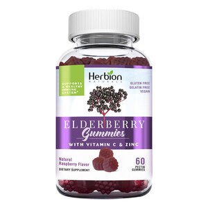 Herbion Naturals Elderberry Gummies with Vitamin C and Zinc, 60 CT
