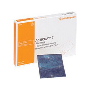 Smith And Nephew Acticoat 7 - Apósito con barrera antimicrobiana, 4 x 5", 5 u.
