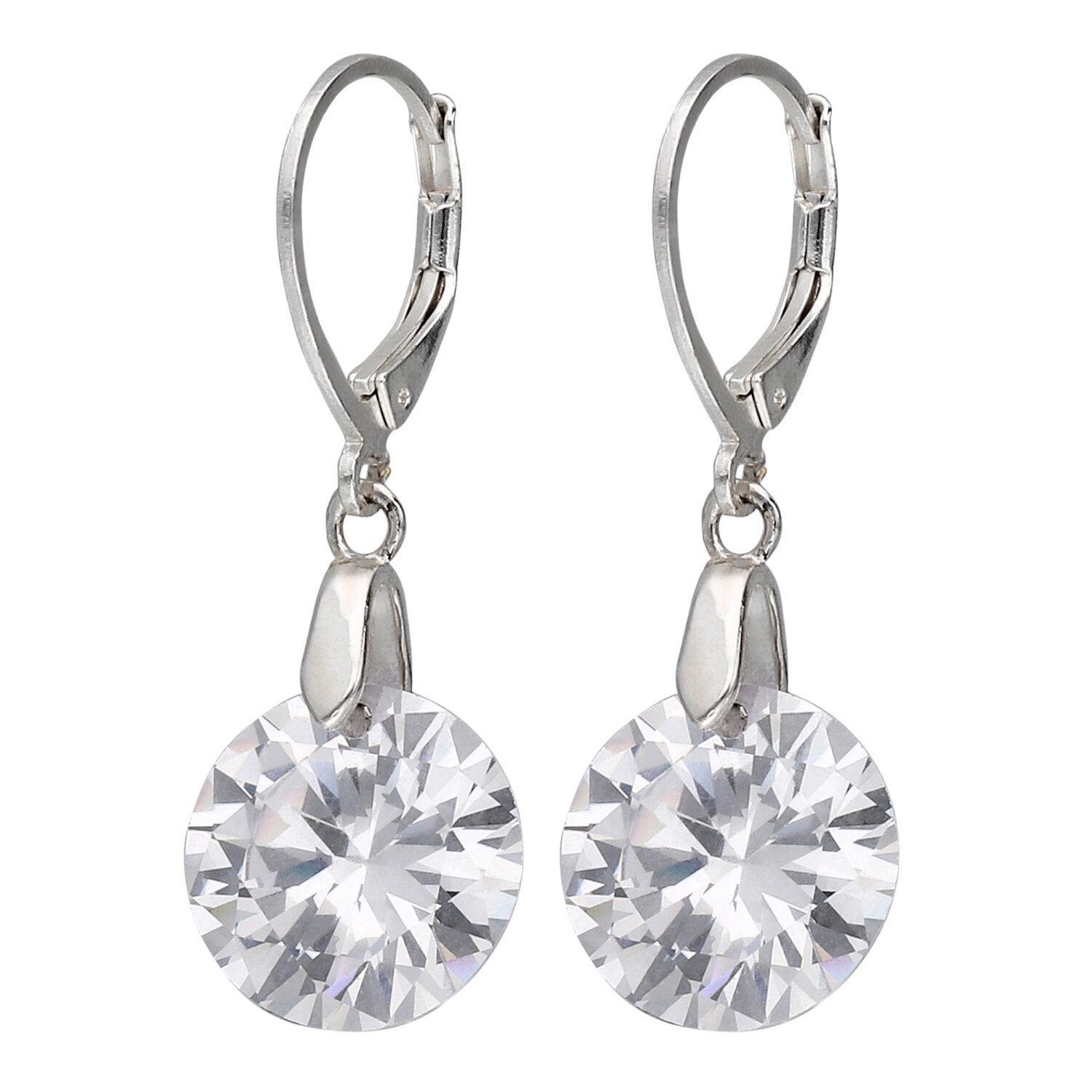 I AM Jewelry Fashion Zirconia Stone Earrings, 2CT , CVS