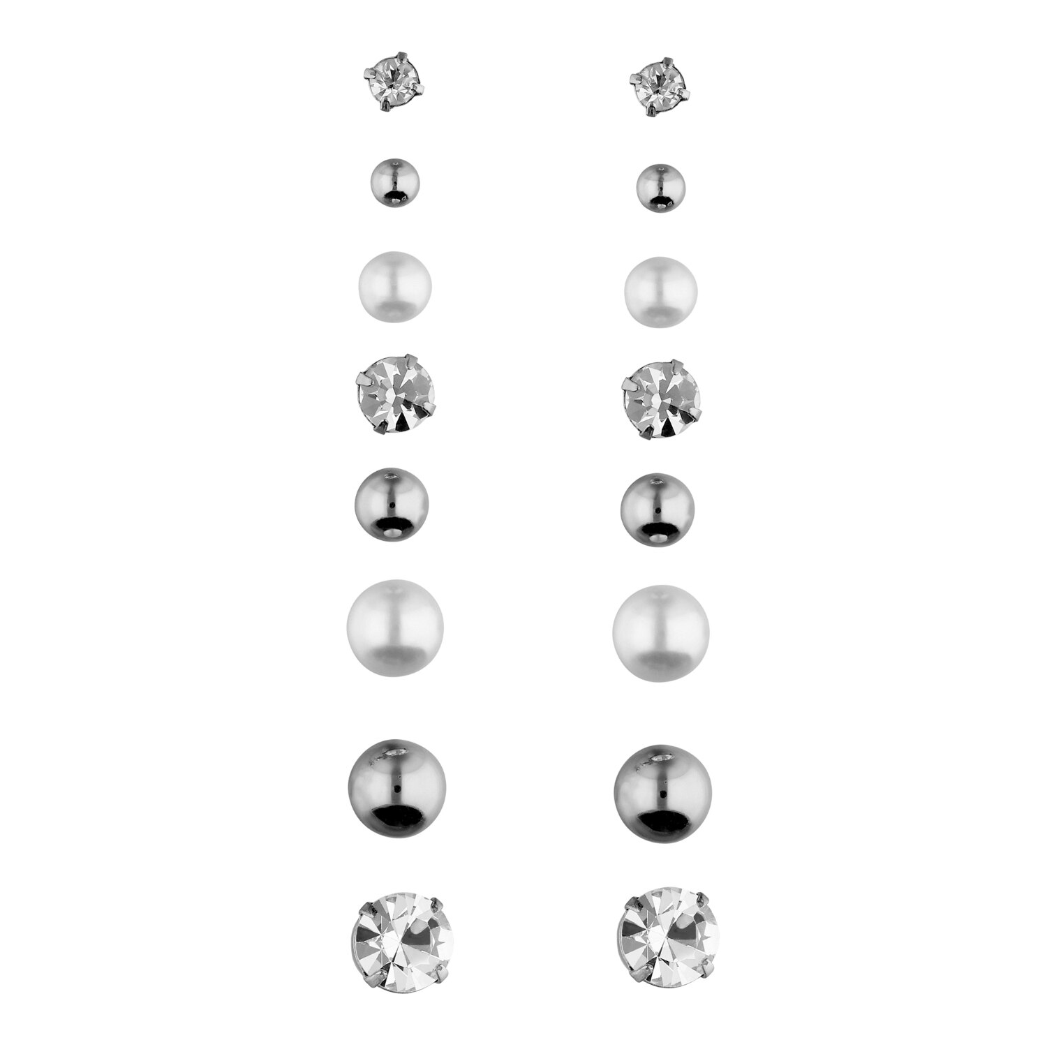I AM Jewelry Earring-Set, Silver, 16CT , CVS