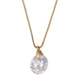 I AM Jewelry Zirconia Stone Gold Necklace, thumbnail image 2 of 3