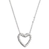 I AM Jewelry Zirconia Stone Heart Necklace, thumbnail image 2 of 3