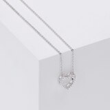 I AM Jewelry Zirconia Stone Heart Necklace, thumbnail image 3 of 3