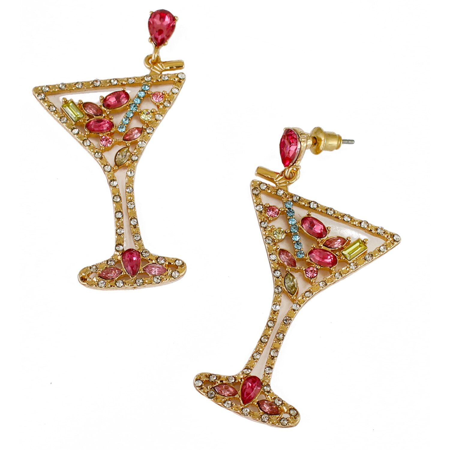 I AM Jewelry I AM Summer Sparkle Martini Earrings , CVS
