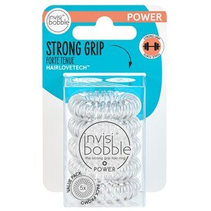 Invisibobble Power Strong Grip Hair Ring, Crystal Clear, 5 Ct , CVS
