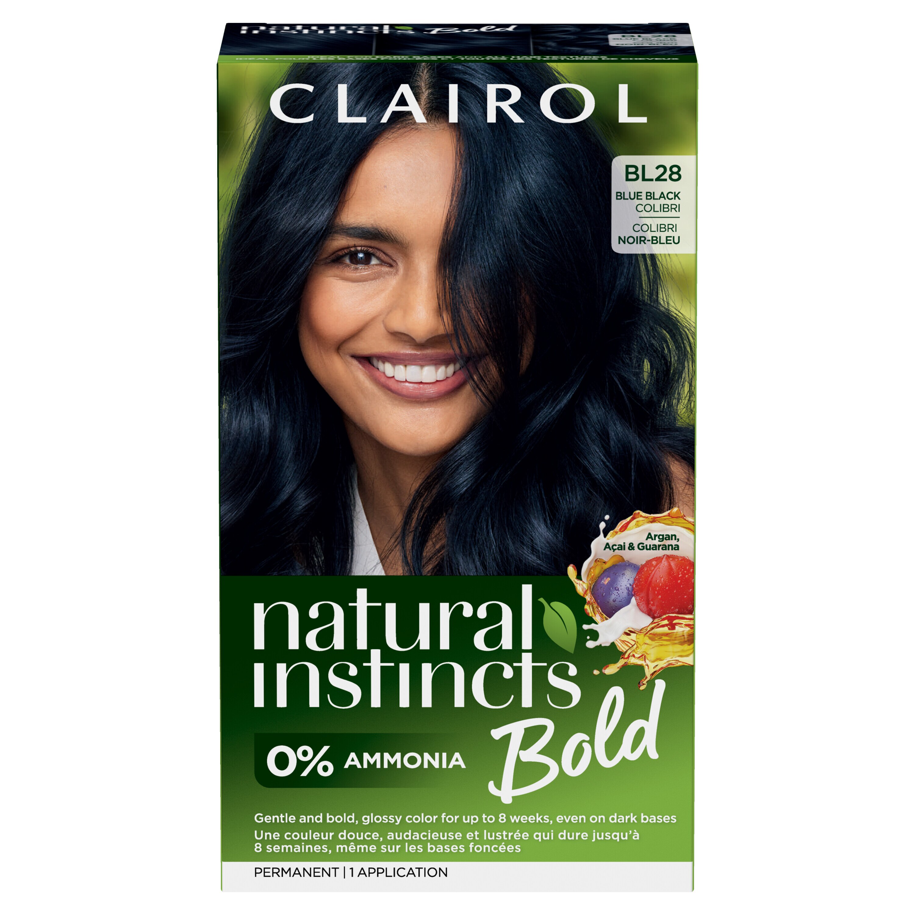 Clairol Natural Instincts Bold Permanent Hair Color, BL28 Blue Black Colibri , CVS