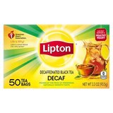 Lipton Decaffeinated Black Tea Bags, 50 ct, 3.3 oz, thumbnail image 2 of 5