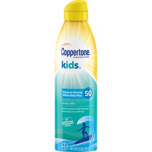Coppertone - Protector solar continuo en spray de amplio espectro para niños, FPS 50, 5.5 oz