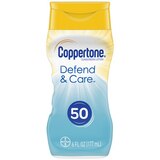 Coppertone Defend & Care Clear Zinc Sunscreen Broad Spectrum SPF 50 Lotion, 6 OZ, thumbnail image 1 of 4