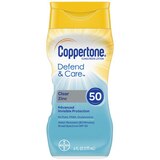 Coppertone Defend & Care Clear Zinc Sunscreen Broad Spectrum SPF 50 Lotion, 6 OZ, thumbnail image 2 of 4