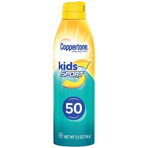 Coppertone Kids Sport Sunscreen Water Resistant Spray SPF 50, 5.5 OZ