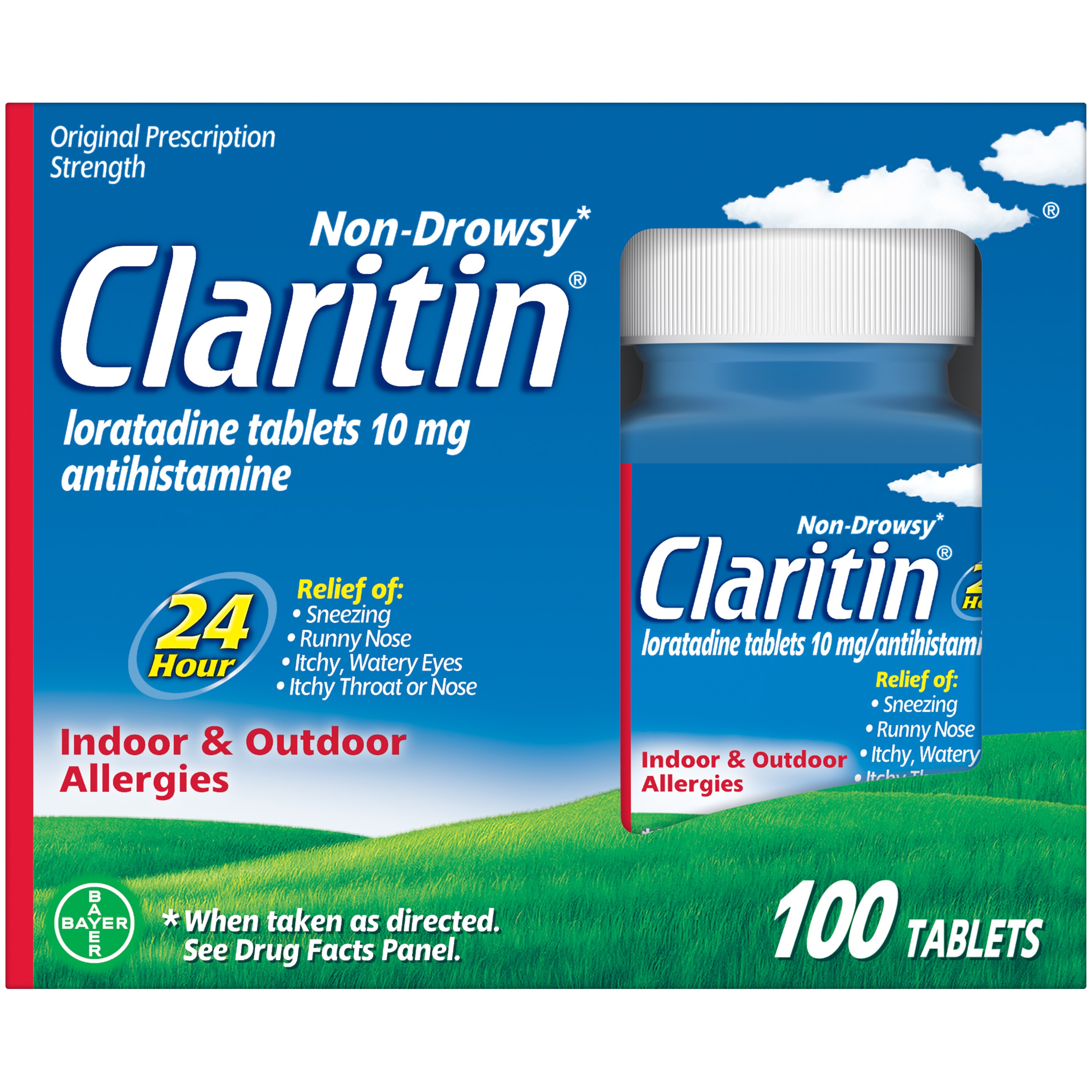Claritin 24HR Non Drowsy Allergy Relief Tablets, 100 Ct , CVS