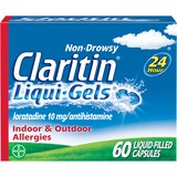 Claritin 24HR Non Drowsy Allergy Relief Liqui-Gels, thumbnail image 1 of 7
