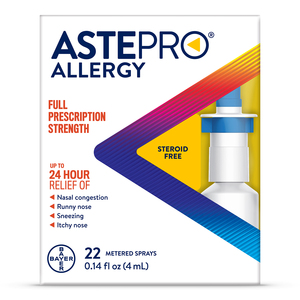 Astepro 24HR Steroid Free Allergy Relief Spray, Azelastine HCl, 120 Metered Sprays