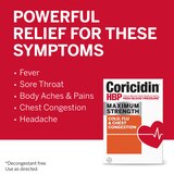 Coricidin HBP Maximum Strength Cold, Cough & Flu Liquid Gels, 24 CT, thumbnail image 2 of 9