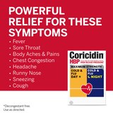 Coricidin HBP, Maximum Strength Cold & Flu Day+Night Liquid Gels, 24 CT, thumbnail image 2 of 9