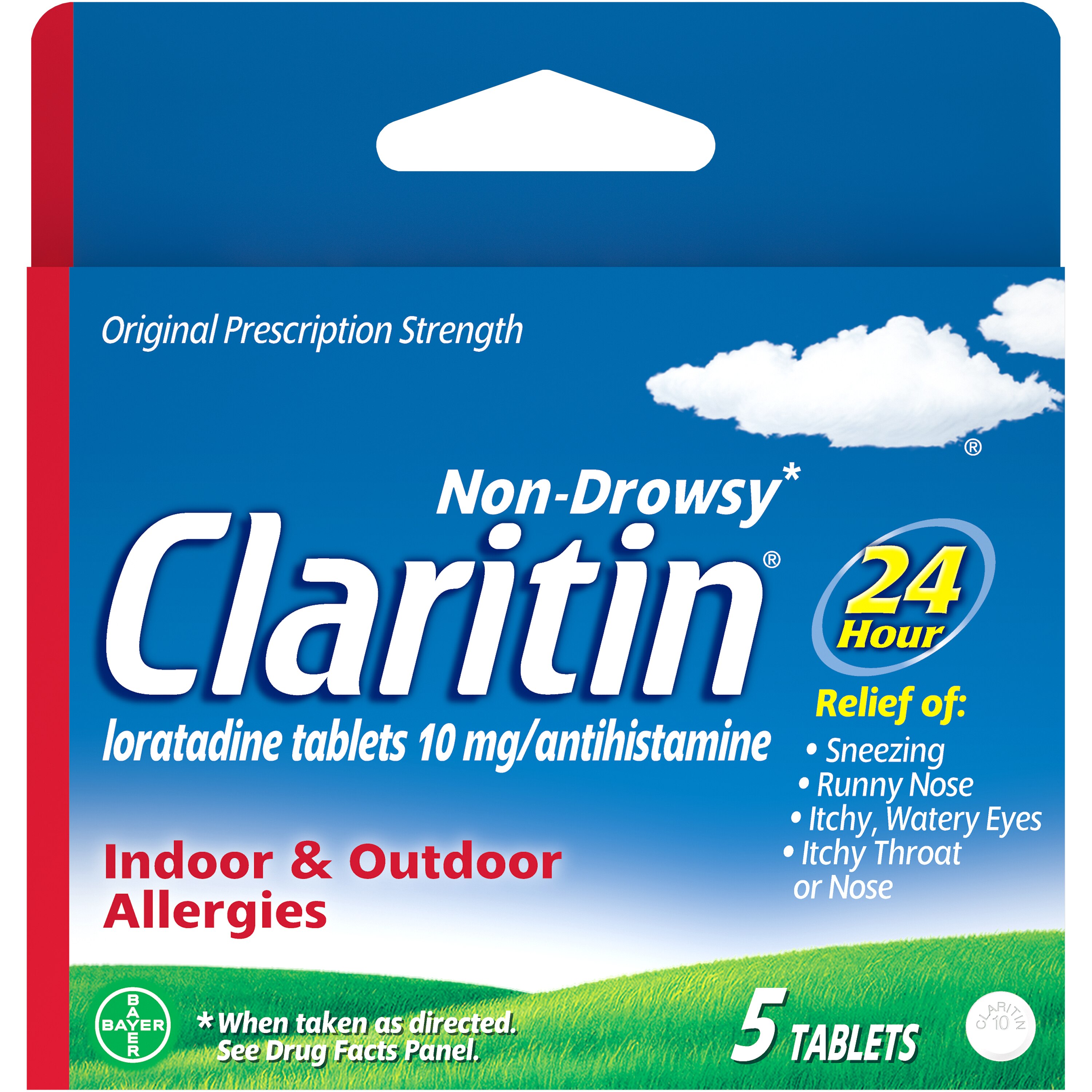 Claritin Antihistamine Non-Drowsy Loratadine Tablets, 5ct , CVS