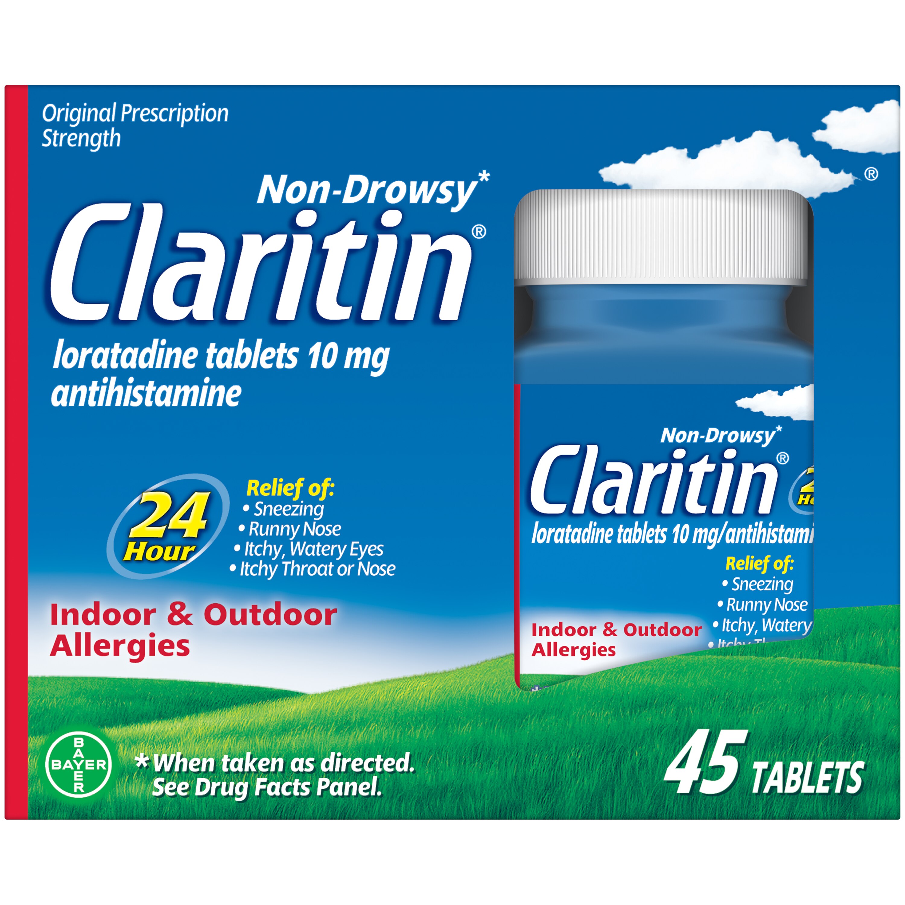 Claritin 24HR Non Drowsy Allergy Relief Tablets, 45 Ct , CVS