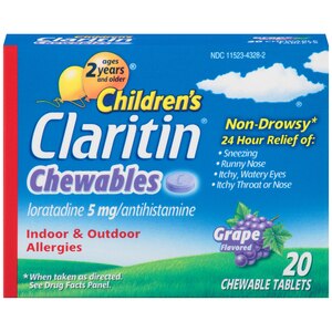 Claritin Childrens Allergy Grape Flavored Chewables 